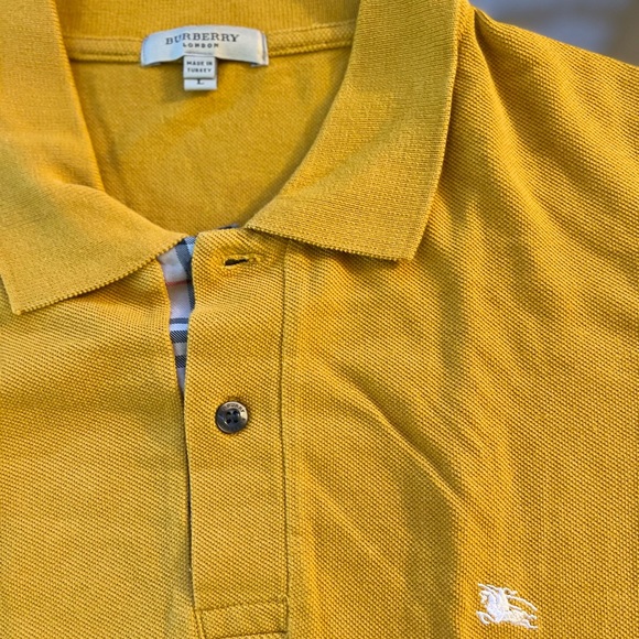 Burberry Polo Mustard Yellow Size L - Picture 2 of 4